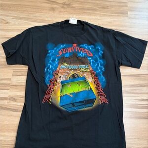 Vintage Disney World I Survived Hollywood Tower of Terror Black shirt large